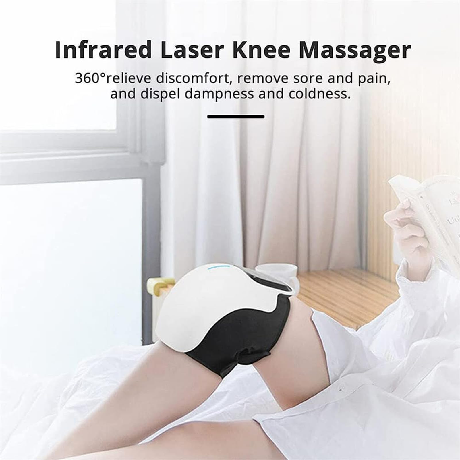 Masajeador de Rodilla, Masajeador de Rodilla inalámbrico, Masajeador para el Cuidado de la Rodilla con Pantalla LED Calor infrarrojo y vibración Alivio del Dolor de Rodilla