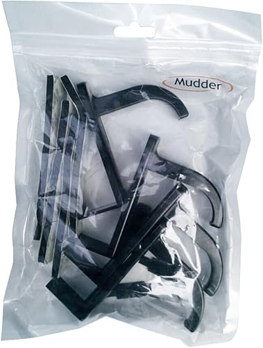 Miniatura 7 de Mudder Paquete de 4 ganchos para monitor para auriculares, soporte para auriculares, soporte adhesivo para auriculares, color negro