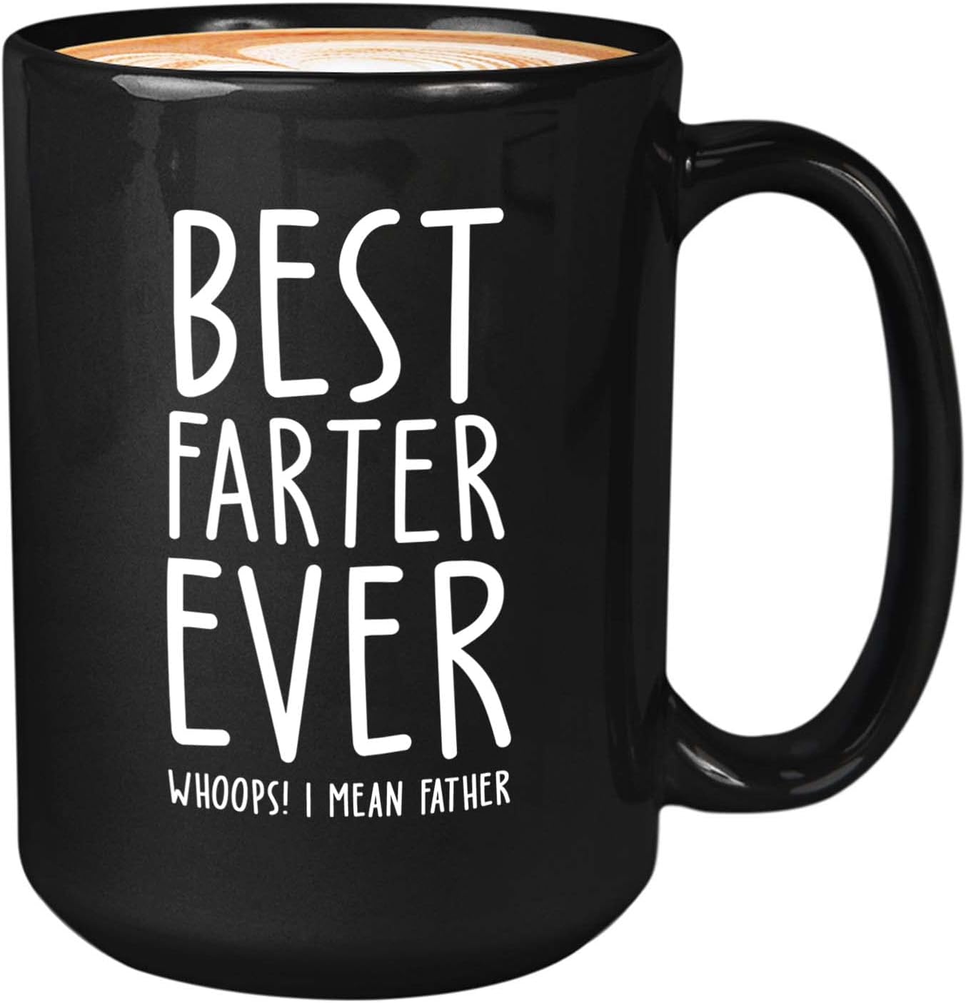 Bubble Hugs Best Farter Ever Mug 15oz Black - Dad's Birthday Coffee Mug, Father Day Mug - Dad Jokes Funny From Daughter Son Family Father Uncle