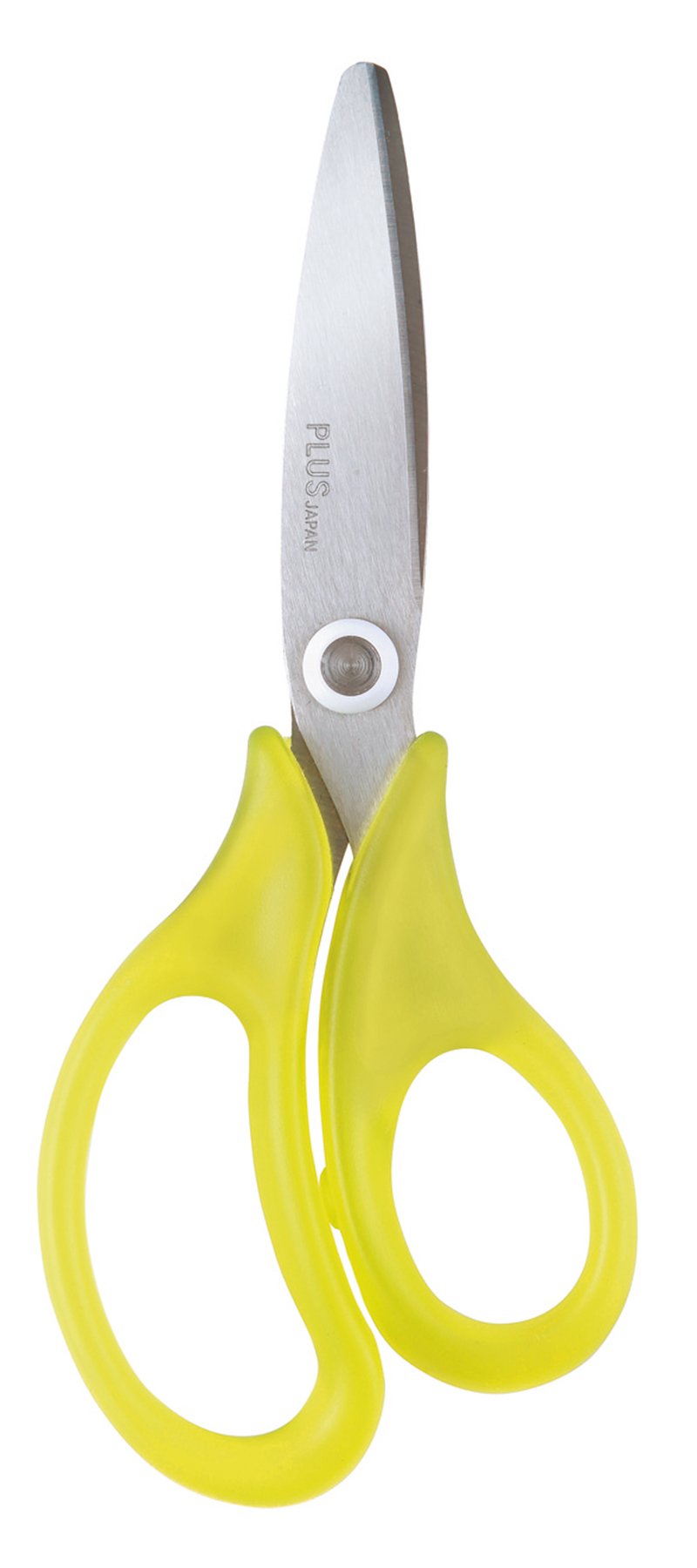 PLUS Schulschere SC-145P-DP, kurze Klinge für mehr Sicherheit, ideal für Kinder, rostfreier Edelstahl für hohe Langlebigkeit, Display Inhalt 24 Stück, grün/blau/pink