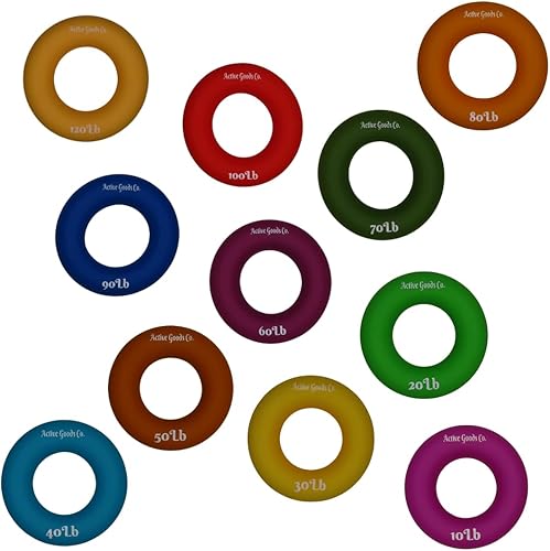 OlKar Fortalecimiento de agarre de mano expansor (10-100 libras), ejercitador de manos y antebrazos, terapia física. 2 tamaños 10-50 libras más