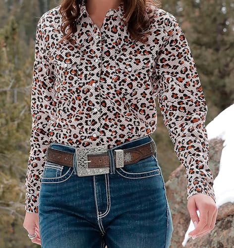 Image of Western-Leather-Belts-Women Vintage Waist-Belts with Hollow Out Flower