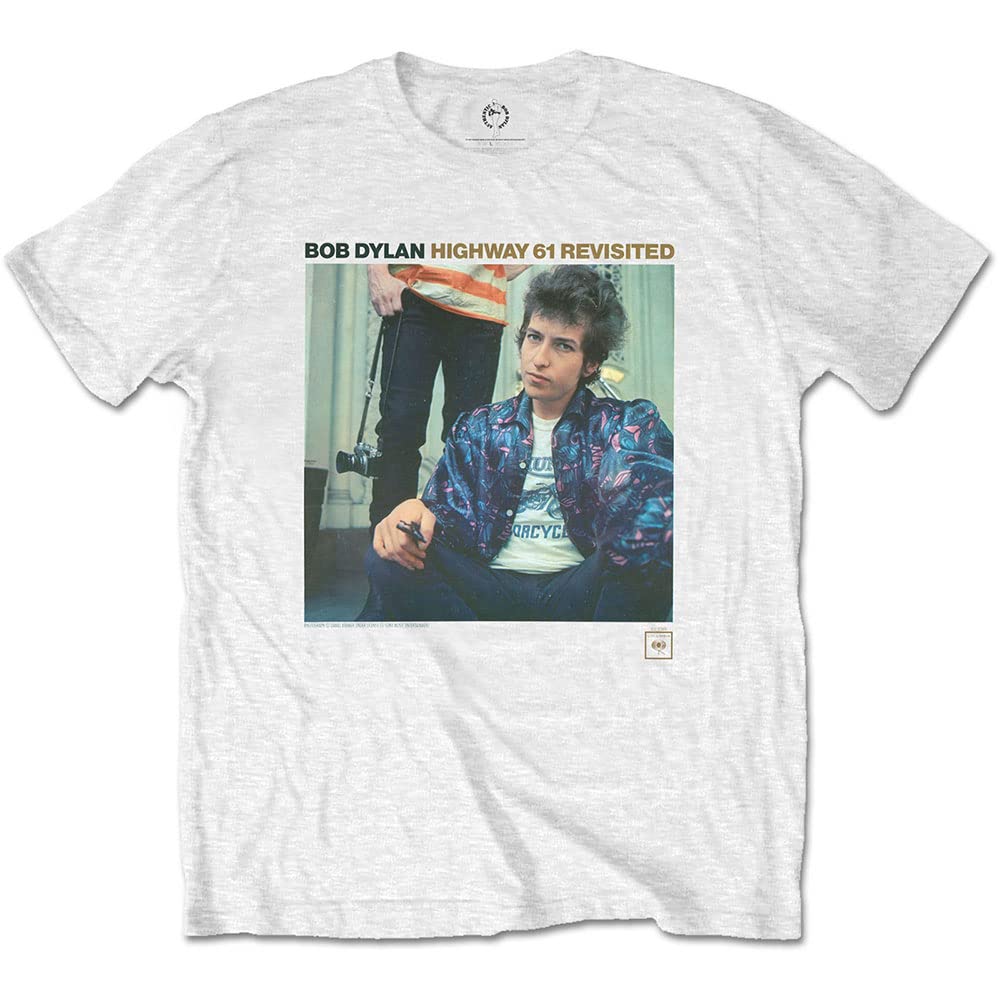 Bob Dylan DYLTS18MW03 T-Shirt, White, Large