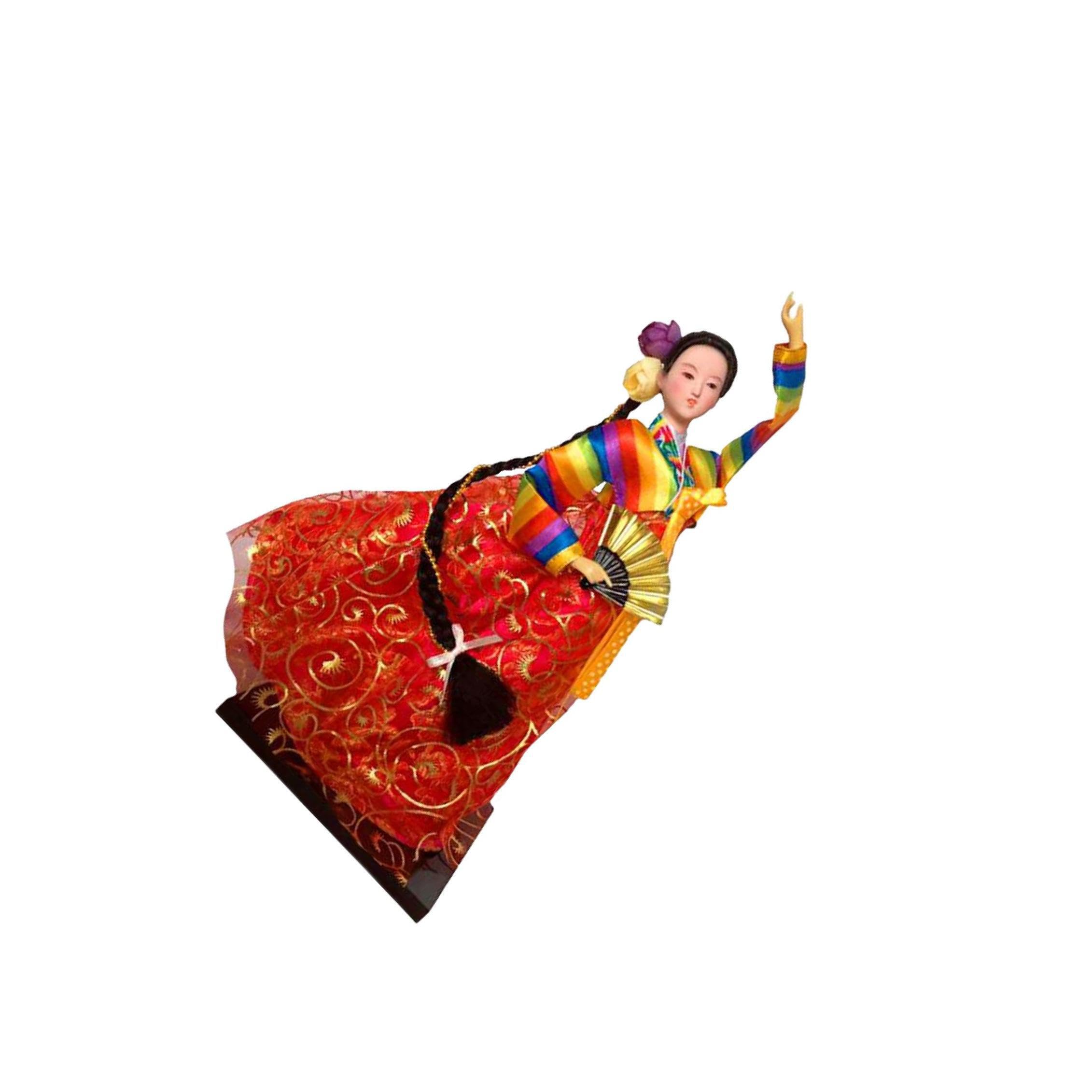 YIXANNX Korean Hanbok Doll Decoration Collectible Crafts Geisha Figurines For Showcases With Good Details. Is Not Only Statue But Also Good Decoration.