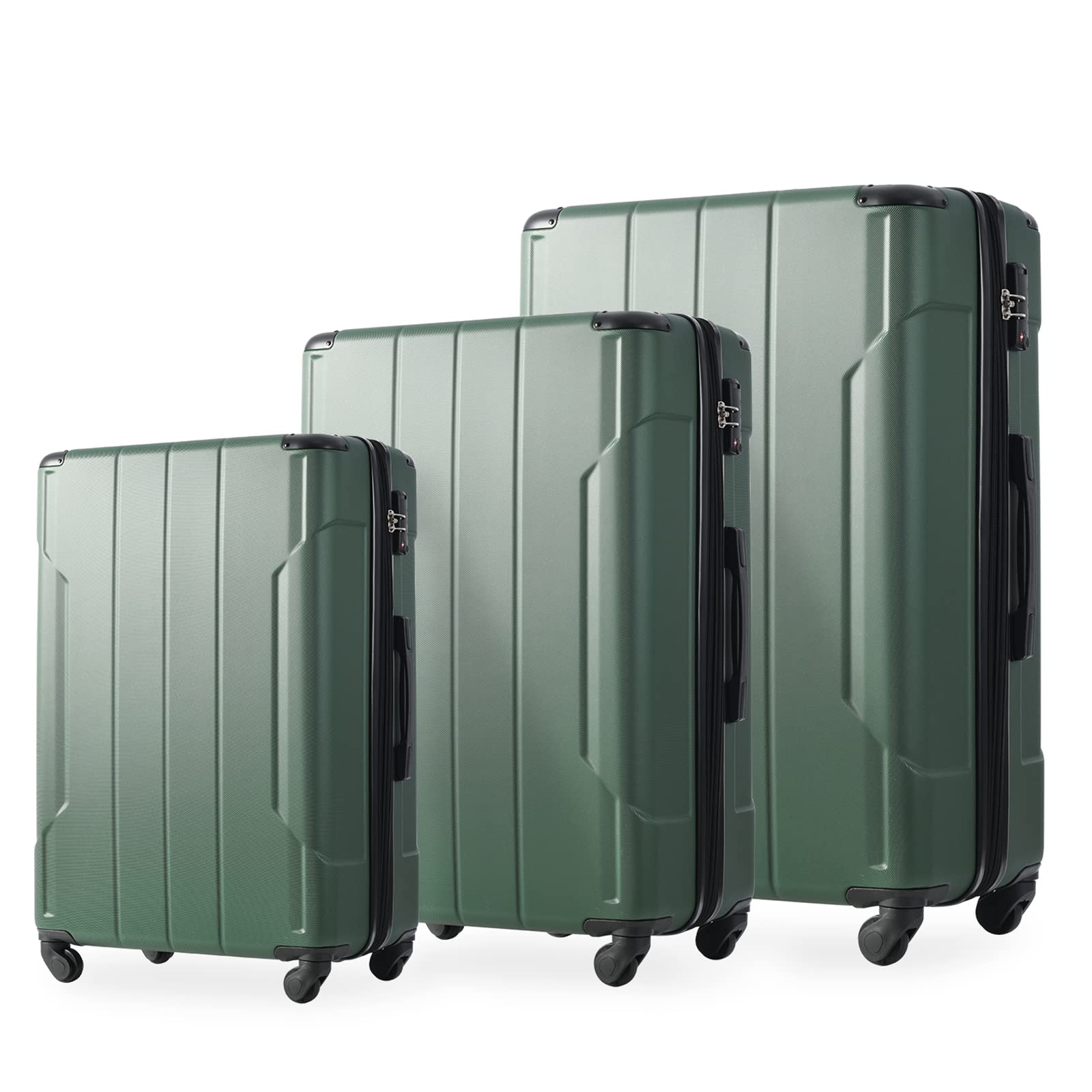 Merax Hardside Luggage Sets 3 Piece Luggage Set Carry On Expandable