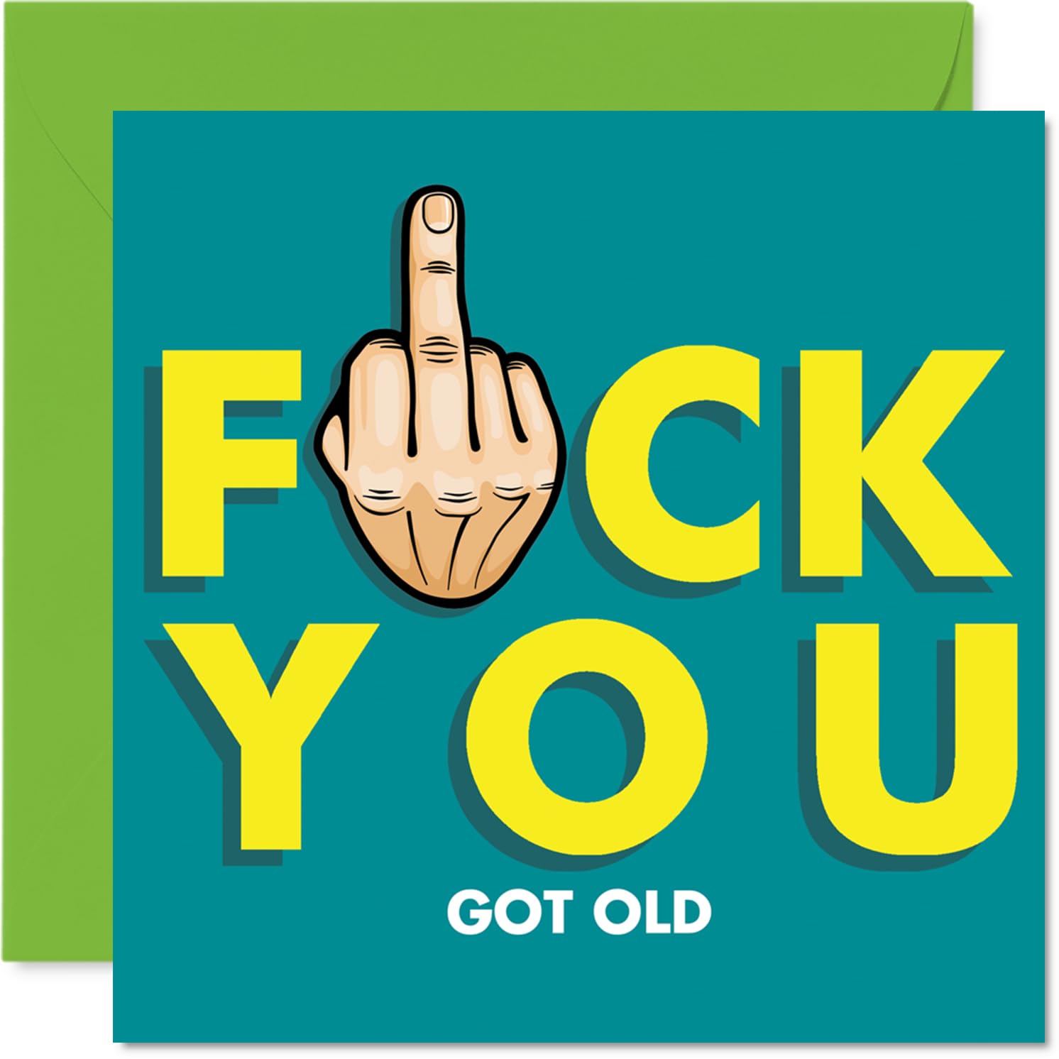 Funny Rude Birthday Card for Men Women - Got Old - Happy Birthday Card for Grandma Cousin Brother Nanny, 145mm Bday Greeting Cards