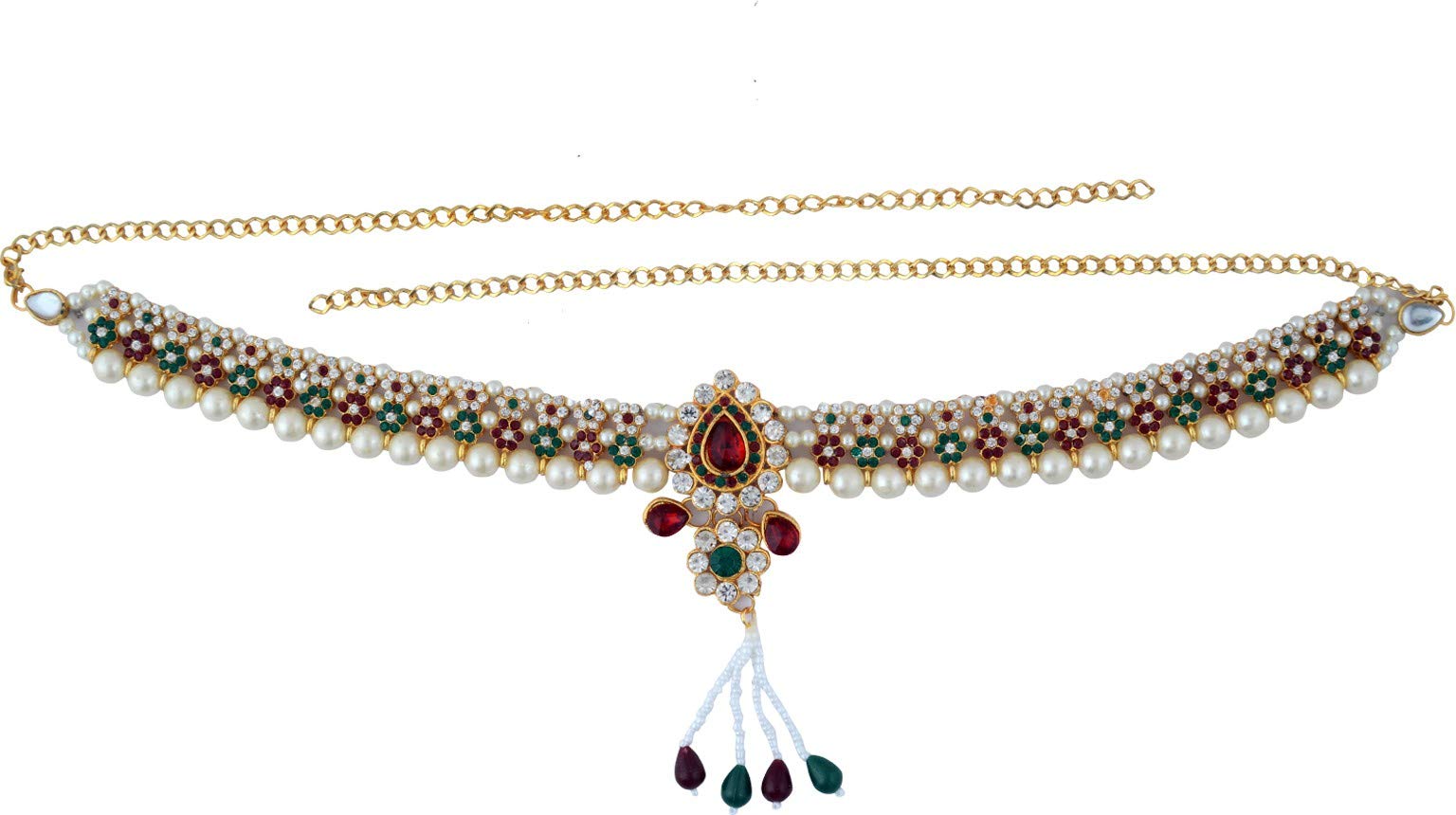 Darsha Collections Non Precious Metal and Stones Kamarband for Women (Golden) (B07D7DZXDP) Amazon Price History, Amazon Price Tracker