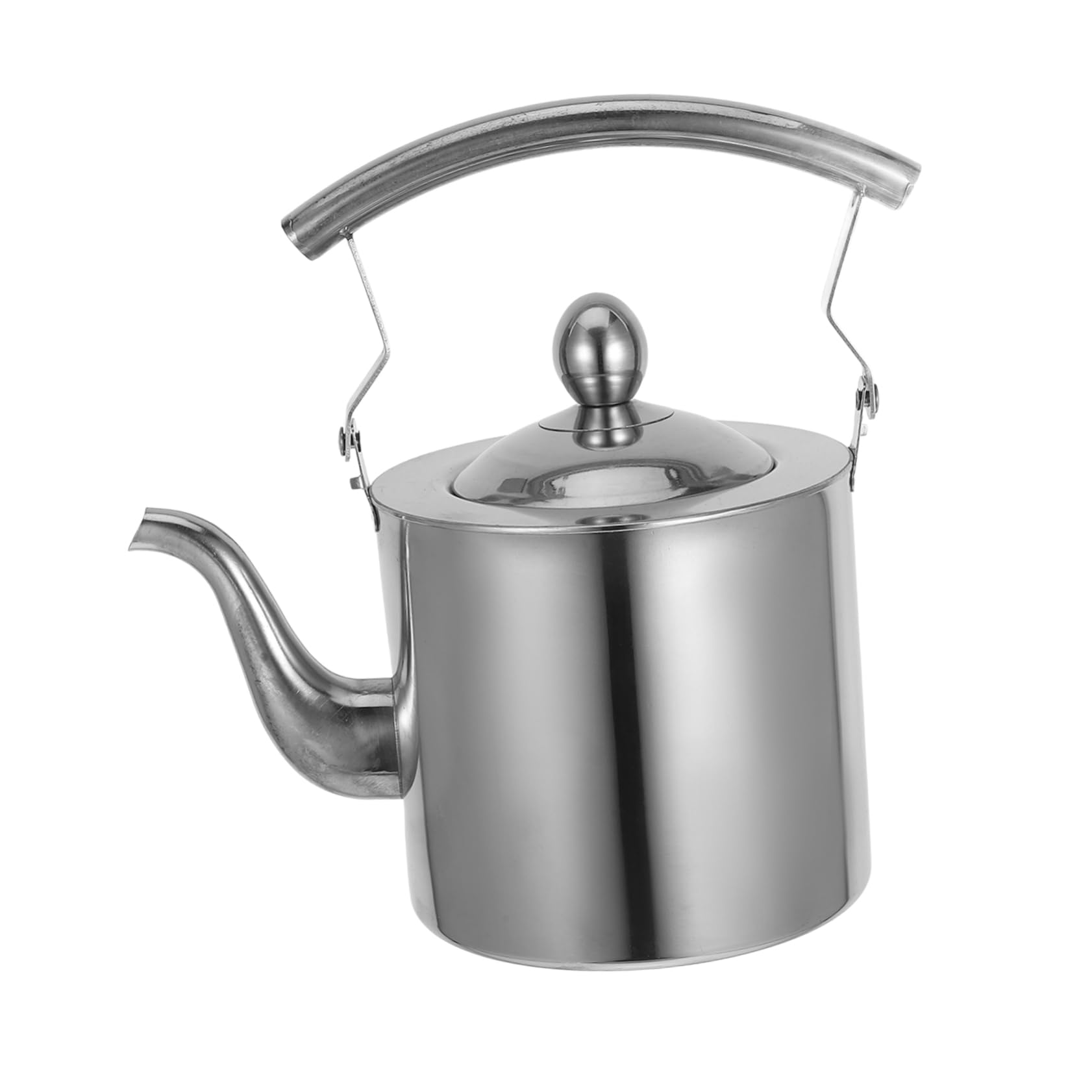 Toddmomy Stainless Steel Camping Teapot Small Tea Kettle for Stovetop Whistling Instant Kettle Large-capacity Water Heater