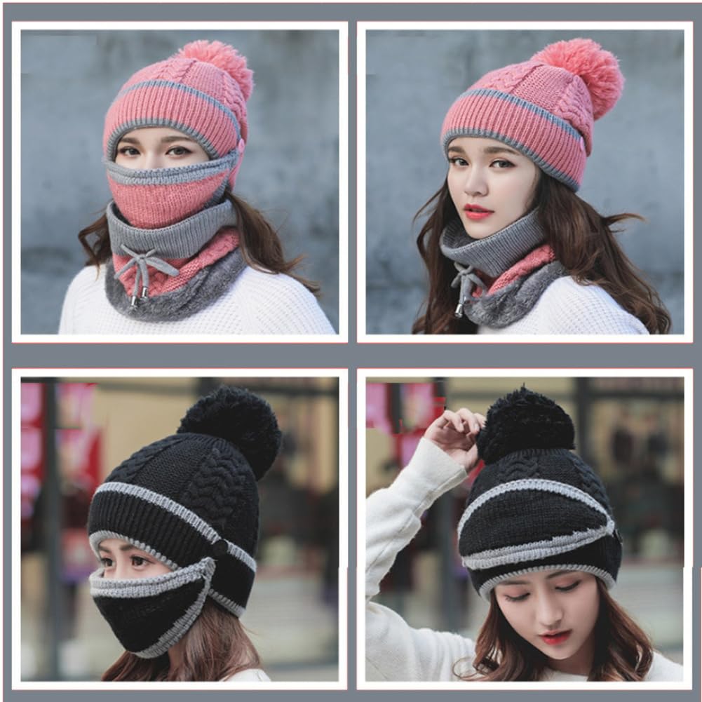 Pasamontañas, gorro calentador de cuello, pasamontañas, máscara facial para exteriores con forro polar, gorro de invierno, sombrero de invierno para viajes, trabajo, pasear, conducir, pesca