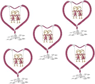 STOBOK 5Pcs Adornos Estatua De Corazón Escultura Regalo del Día De San Valentín Bicicleta Ornamento Acero Juguete Pareja Estatuilla Estatua Pastel Juguete El Columpio