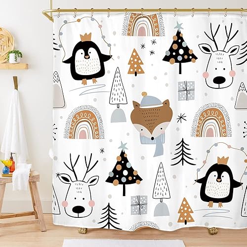 Miniatura 5 de Miyotaa Juego de cortina de ducha patriótica conmemorativa de dinosaurio de 60 pulgadas de ancho x 71 pulgadas de alto, independencia americana del