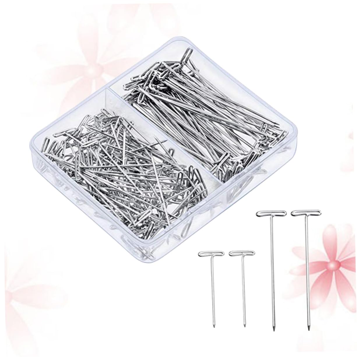 900piezas T- De Metal para Fijar Juego De Alfileres para Modelado y Manualidades Caja De Almacenamiento