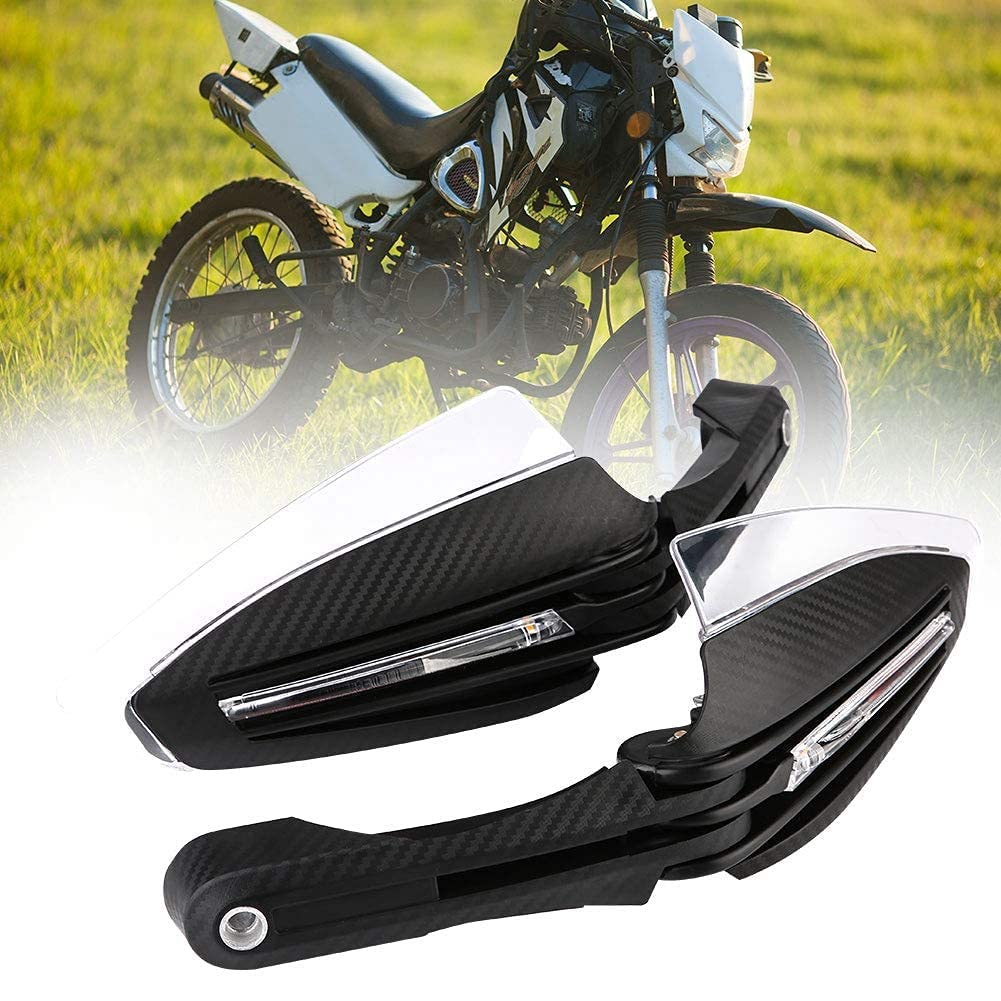 Paramani per Moto, 2 Pezzi 7/8 "Paramani universali per Moto Protezione per Scudo per Le Mani Protezione indicatori di direzione a LED