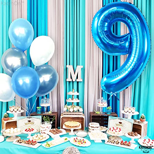 Image of KatchOn Giant Blue Number 9 Balloon - 40 Inch | Foil 9 Birthday Balloon