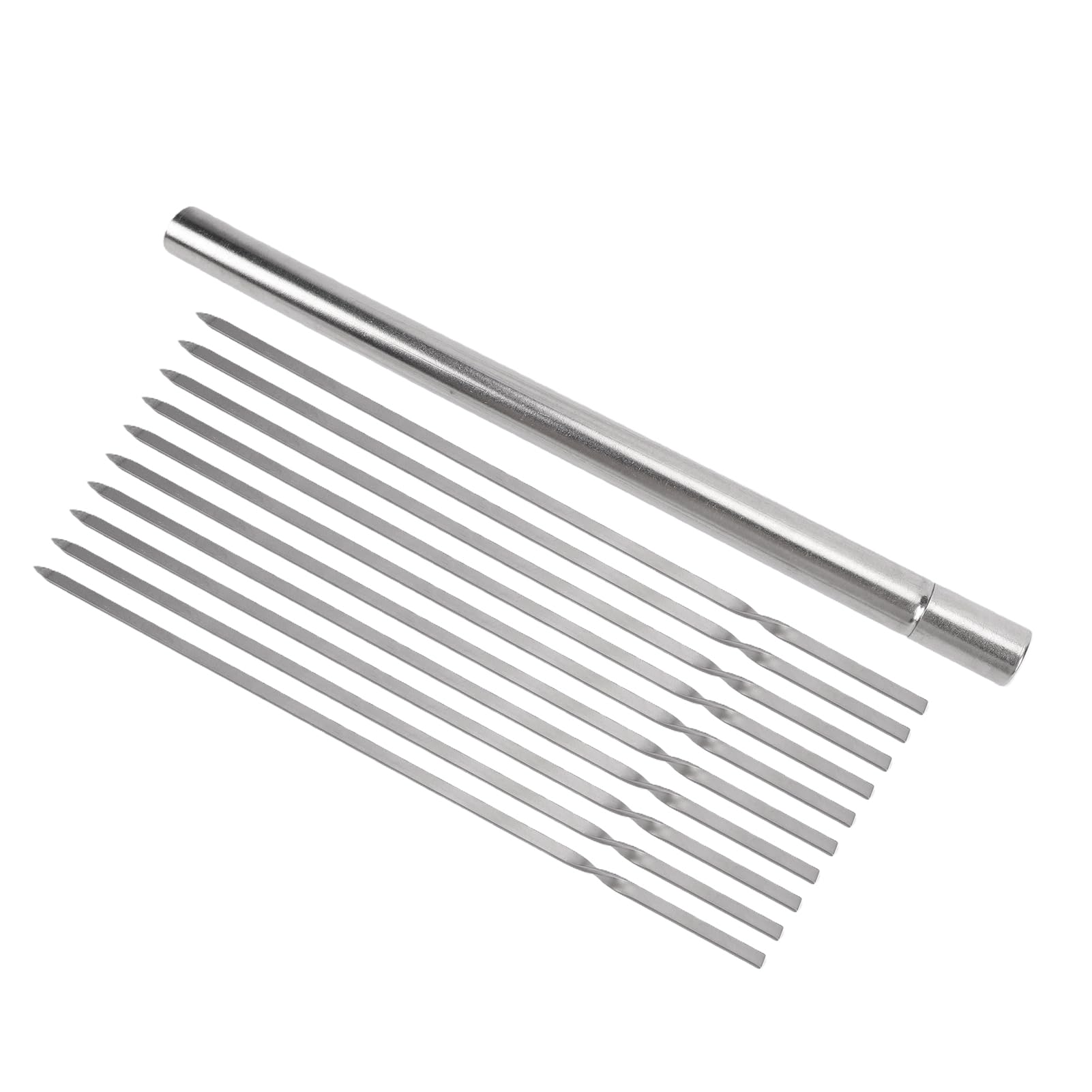 Generic Spiedini in Metallo per Grigliare Bastoncini per Barbecue Ti Compatti e Leggeri, Facili da Pulire, Design Ergonomico per il Campeggio (260 mm)