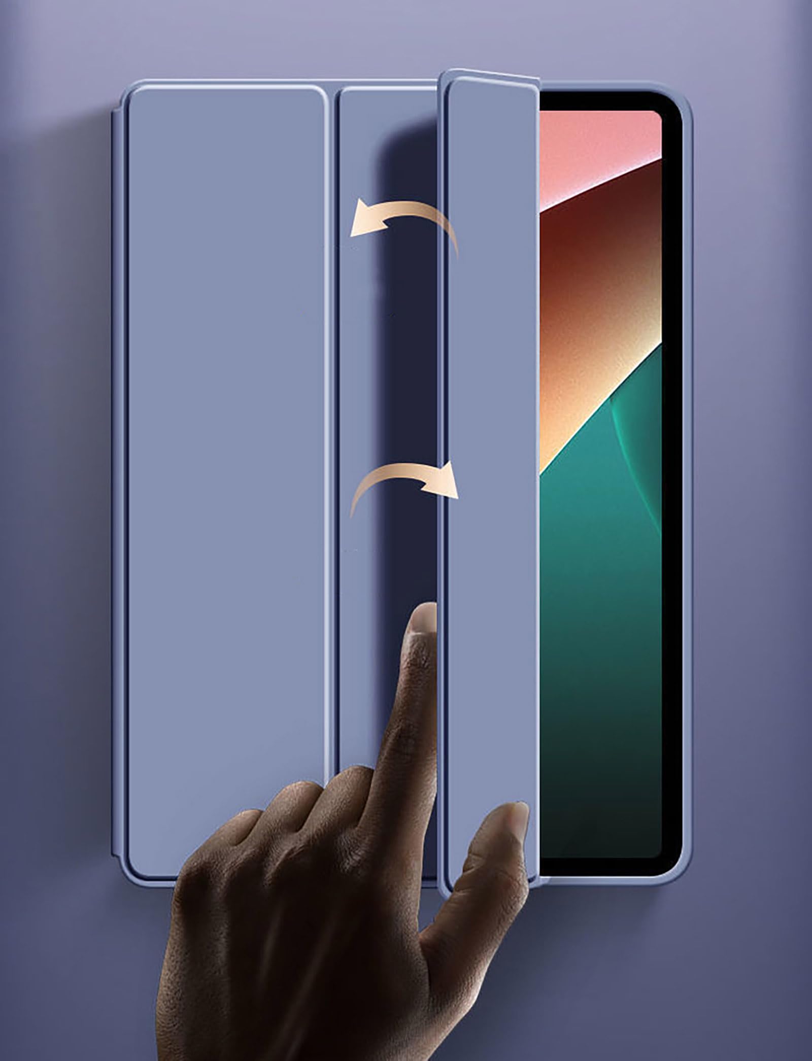 Custodia GIOPUEY Per Huawei MatePad 11.5 (2023) – Flip In Pelle + Retro In Silicone, Blu, Con Funzione Supporto - 2