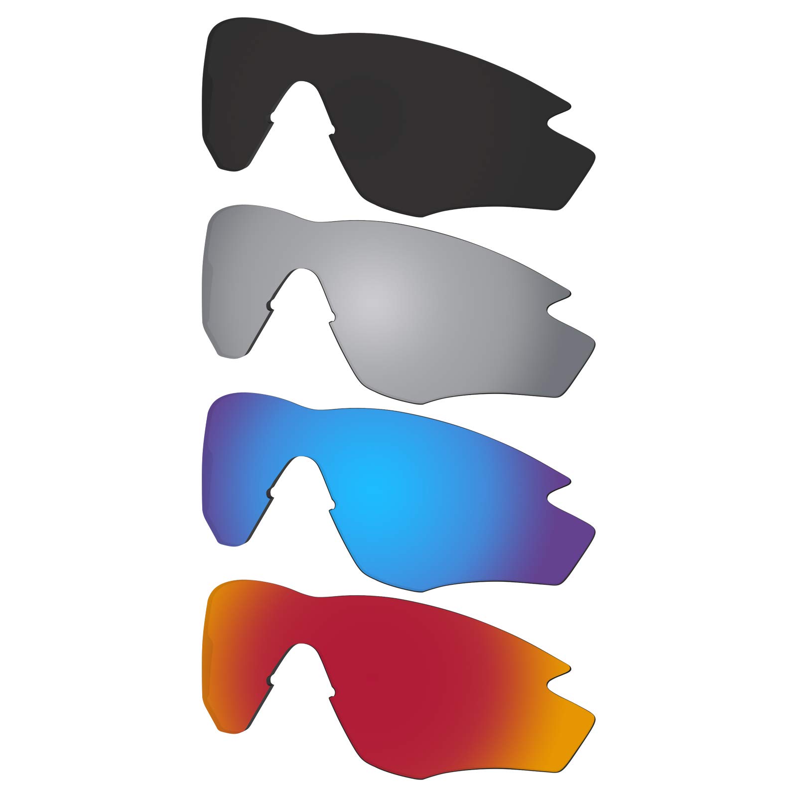 M2 Frame Lenses &amp; Rubber Kits Replacement for Oakley Sunglass OO9212 Polarized