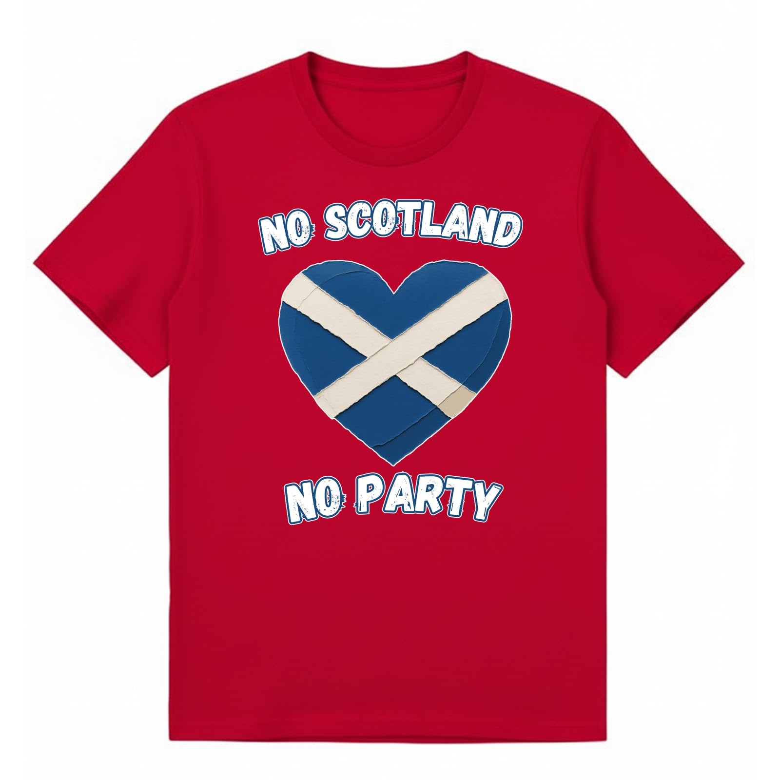 No Scotland No Party Travel Football Girls Graphic T-Shirt Retro Novelty Tee for Men Scottish Heritage Fan Souvenir Clothing Apparel Top Red 14-15Y — image 1