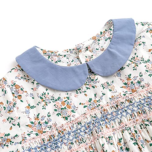 Image of Curipeer Toddler Girls Long Sleeve Shirt, Smocked Blouse, 6M-6Years