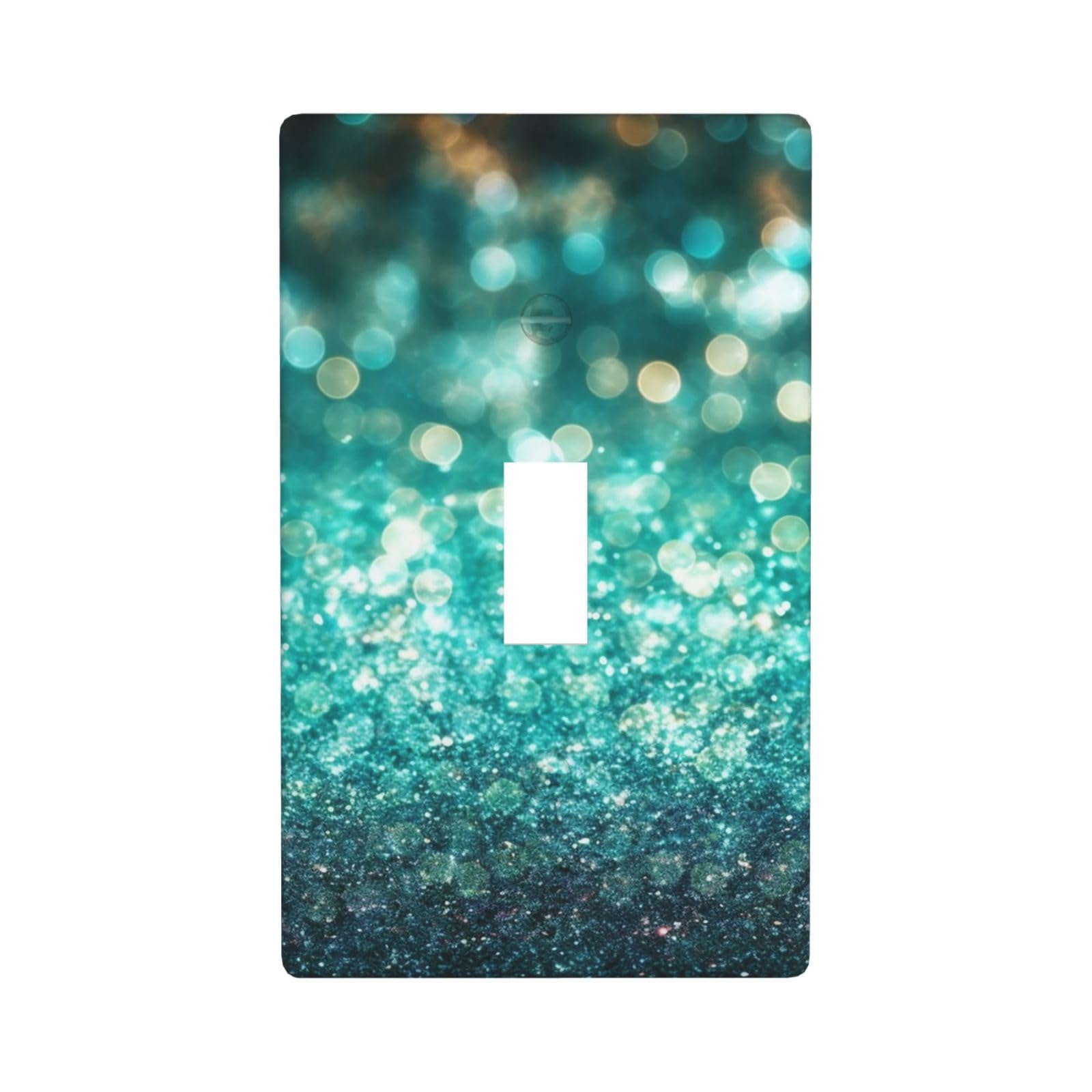 Decorator Wall Plate Cover Single Toggle Light Switch Cover Sparkling Wallplates Blank Electrical Rocker Switch Plate Covers for Electrical Outlets Decorative 1 Gang 4.5" x 2.76"