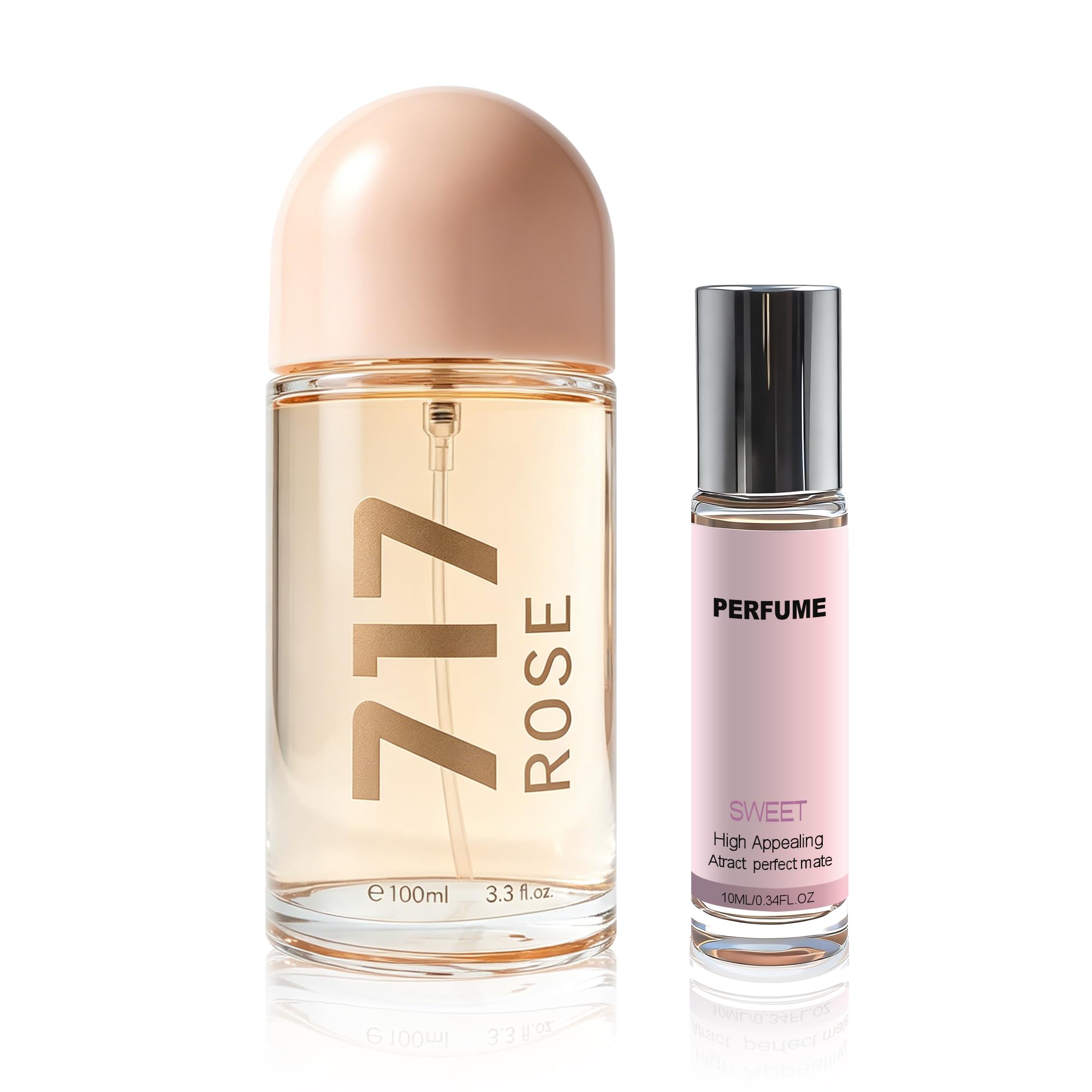 AFLUXE Hers 717 VIP Rose Eau de Parfum for Women, Pheromone&Parfum Modern Floral Clean Musk Perfume, Elegant Ladies Fragrance, 3.3 fl oz (100 ml)