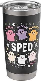 Inclusion Halloween Autism Spooky Inclusivity Trick Or Treat Stainless Steel Insulated Tumbler