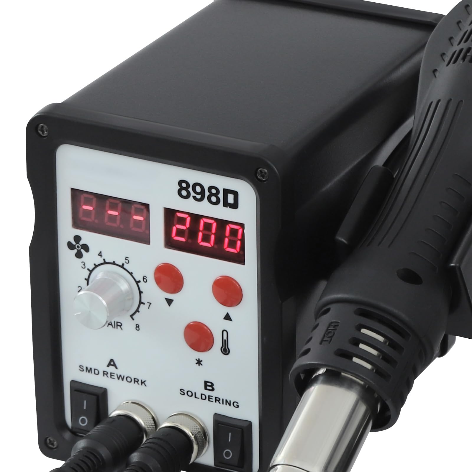 750W Heißluftpistole & Entlötstation | Heißluft Nacharbeitsstation Kit | Luftpistole Temperaturbereich 100-480°C Eignet Sich zum Entlöten und Löten Vieler Arten von Bauteilen