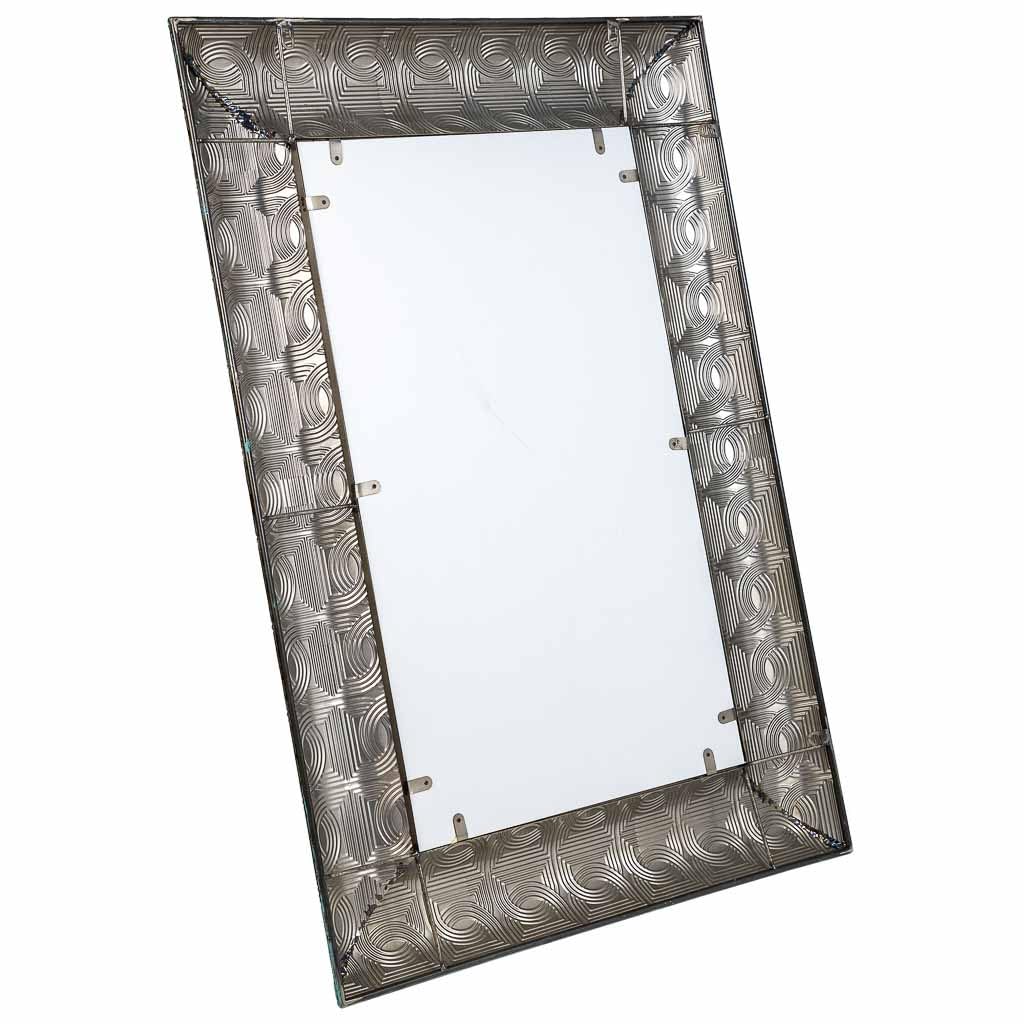 WANDERLUST DECO Espejo de pared de Metal Azul 70x5x100