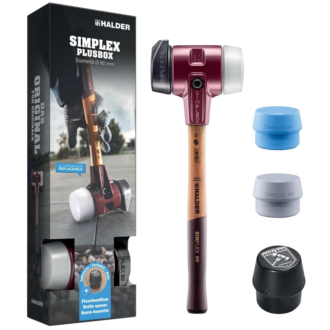 Simplex 3027s025 Kit de démarrage Simplex D80, composition en caoutchouc avec pied/superplastique, ainsi qu'un insert de frappe TPE soft et TPE mid et décapsuleur
