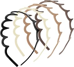 Zickzack Haarreif 4 Stück Haifischzahn Haarkamm Haarband Gewellte Kunststoff Stirnband Make Up Haarreif für Sport Fitness Tägliches für Damen Und Mädchen (4 Farben)