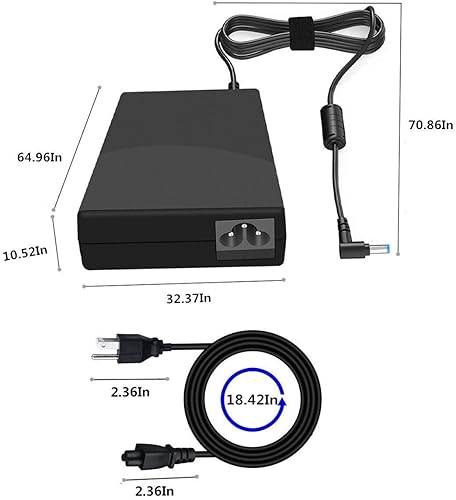 Miniatura 4 de 150W 135W AC Charger Compatible with HP Zbook 15 G3 G4 G5 G6, Pavilion 15 17/ADP-150XB B 19.5V 7.7A Zbook Gaming Laptop Adapter 4.5 * 3.0mm Blue tip