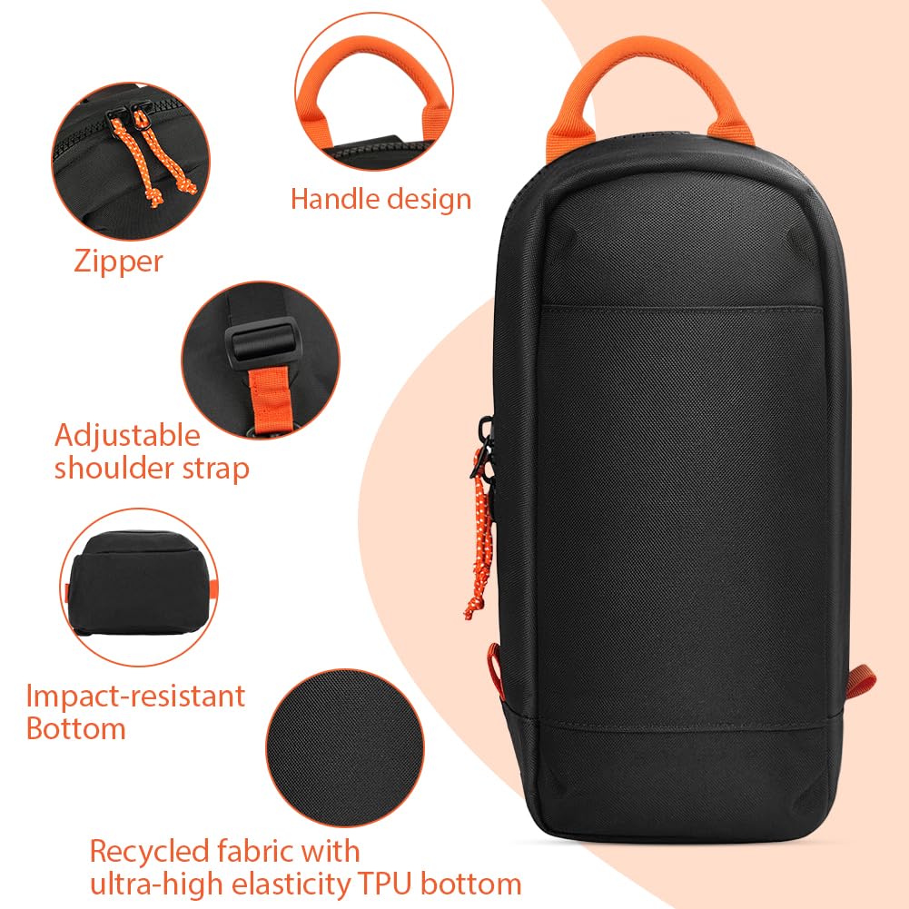 AXFEE Kompaktowa torba EDC na ramię dla Nintendo Switch 2 2025, przenośna torba na ramię z 8 gniazdami na kartridże do gier, lekka torba na pierś i ramię do codziennego użytku, podróży, pracy, sportu