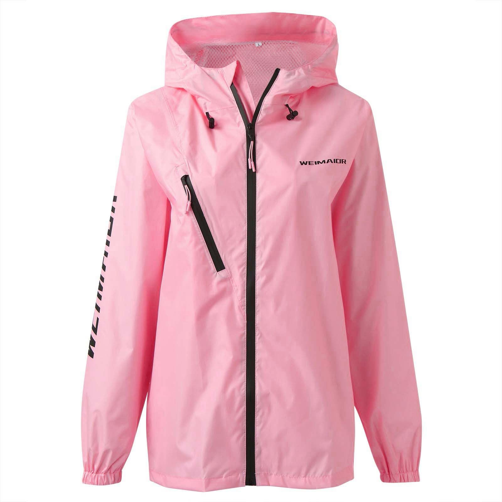 Wasserdichte Jacke/Hosenanzug Damen Regenanzug Reißverschluss Regenjacke Regenhose Wasserdichter Anzug Outdoor Regenmantel Winddicht Jacke Outdoor-Bergsteigen Klettern Sport Set