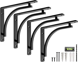 Classic Black Heavy Duty Shelf Brackets 10 inch by Balin Designs – L Bra...