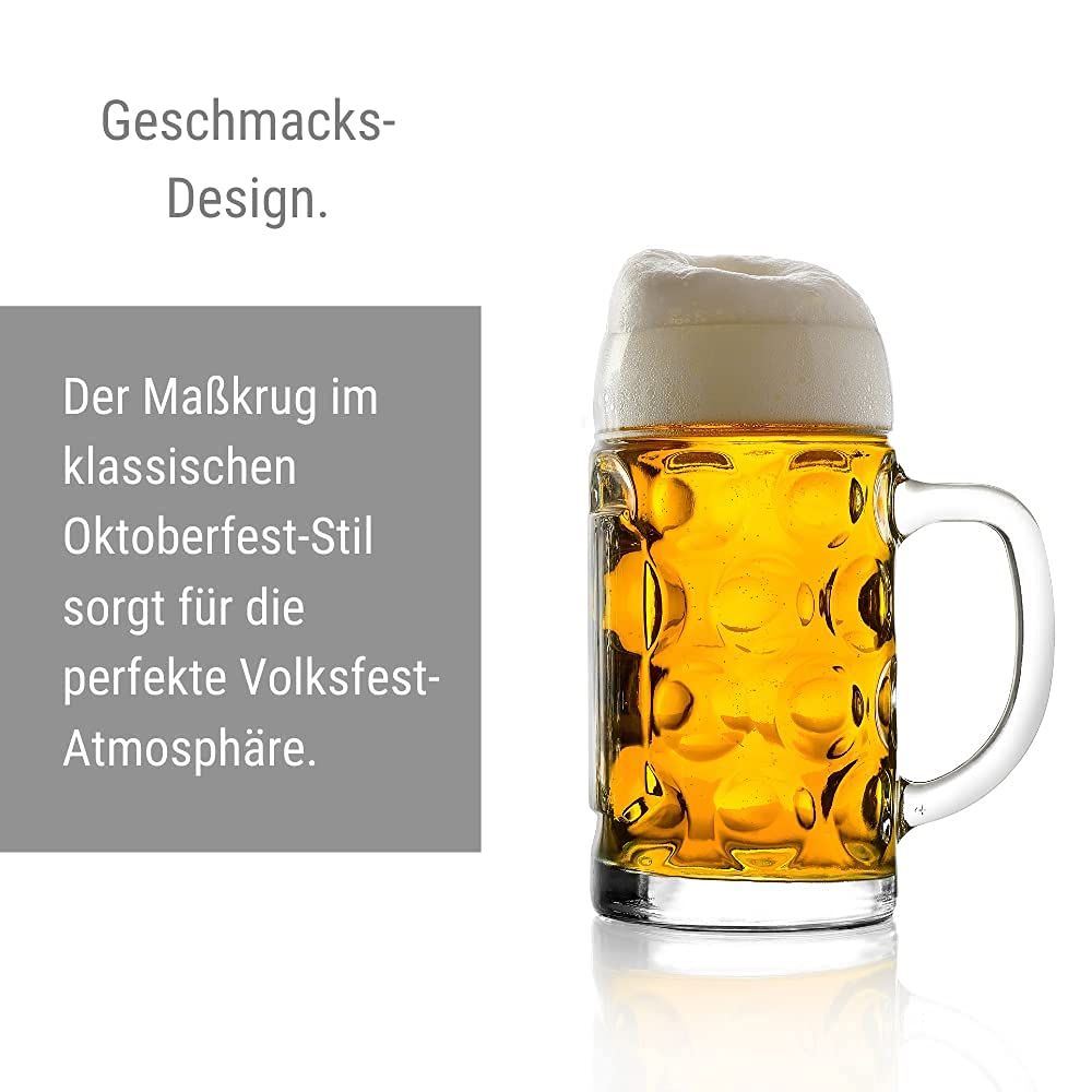 Lot 6 Chopes Bière Stölzle 0.5L - Verres Robustes Lave-Vaisselle