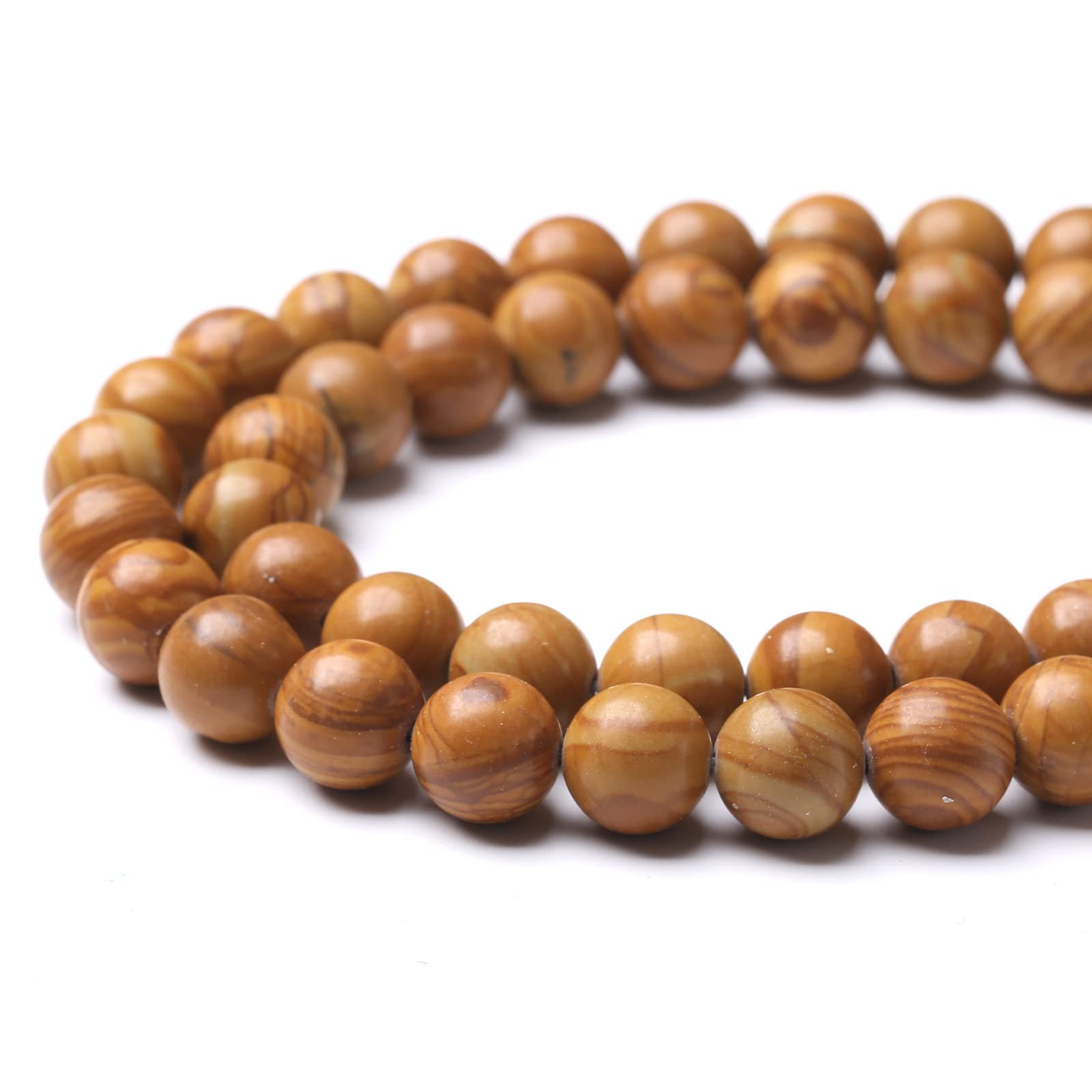 32PCS 12MM naturale venatura del legno diaspro perline di pietra di forma rotonda adatto per gioielli fai da te braccialetto 15 pollici