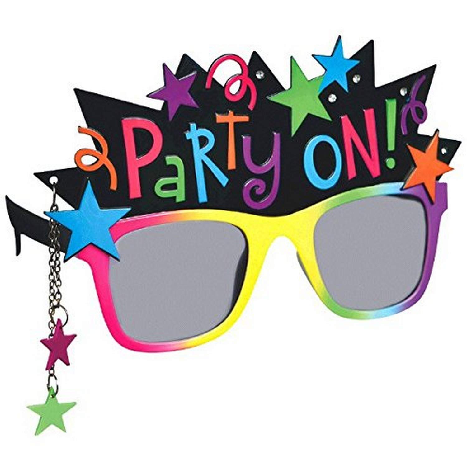 Amscan party Ready vintage Funshades Accessory, plastica, misura standard Party On! One Size Multicolore