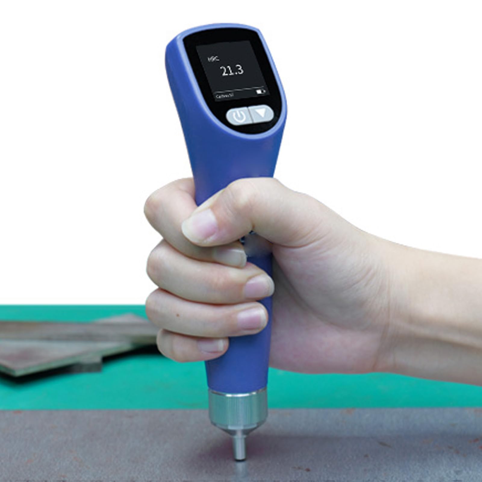 Fafeicy Durometro Ad Ultrasuoni, Durometro Digitale Portatile con Bilance HV HRC HRB HB, Doppie Testine e Spazio di Archiviazione Integrato, per Materiali Metallici e Pezzi Ultrasottili