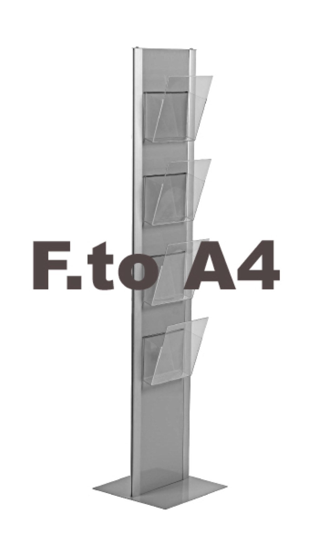 PORTA DEPLIANT FORMATO FOGLIO A4 DA PAVIMENTO ESPOSITORE PUBBLICITARIO META001