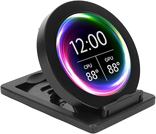 2.8 Inch Liquid CPU Cooler LCD Display, AIO RGB CPU Liquid Cooler Screen, TDP AIO Water Cooler Screen, All in One Liquid Cooler Circular LCD Display for Desktop Chassis