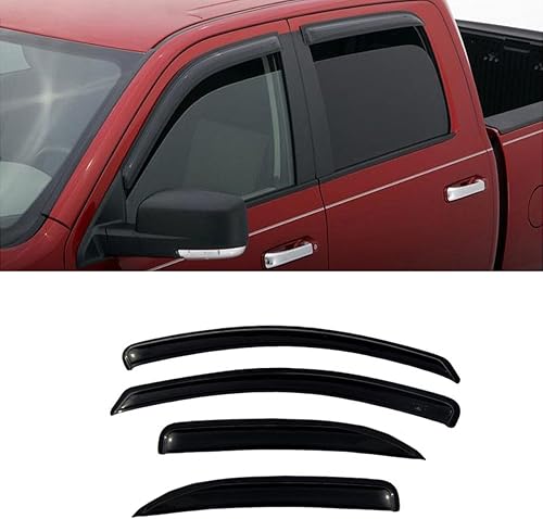 Deflector de ventana de protección contra el solla lluvia, ajuste 04-08 F-150 Super Crew Cab Viseras de ventana