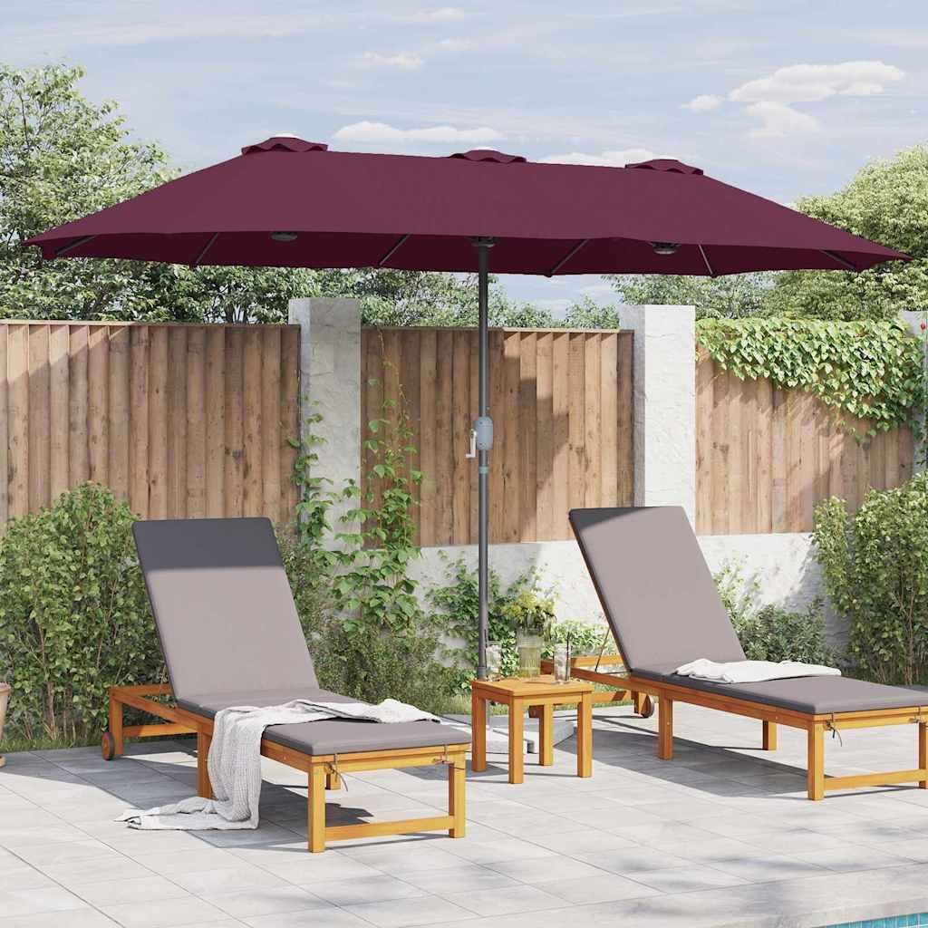 Parasol ogrodowy z poliestru i aluminium, z ręczną korbą, składany parasol na taras, do ogrodu, na balkon, ochrona przed słońcem i wiatrem