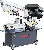 KAKA Industrial BS-712N 7x12" Horizontal Band Saw, 1.5HP Dual Voltage 4-Speed Hydraulic Feed for Steel Aluminum Cutting