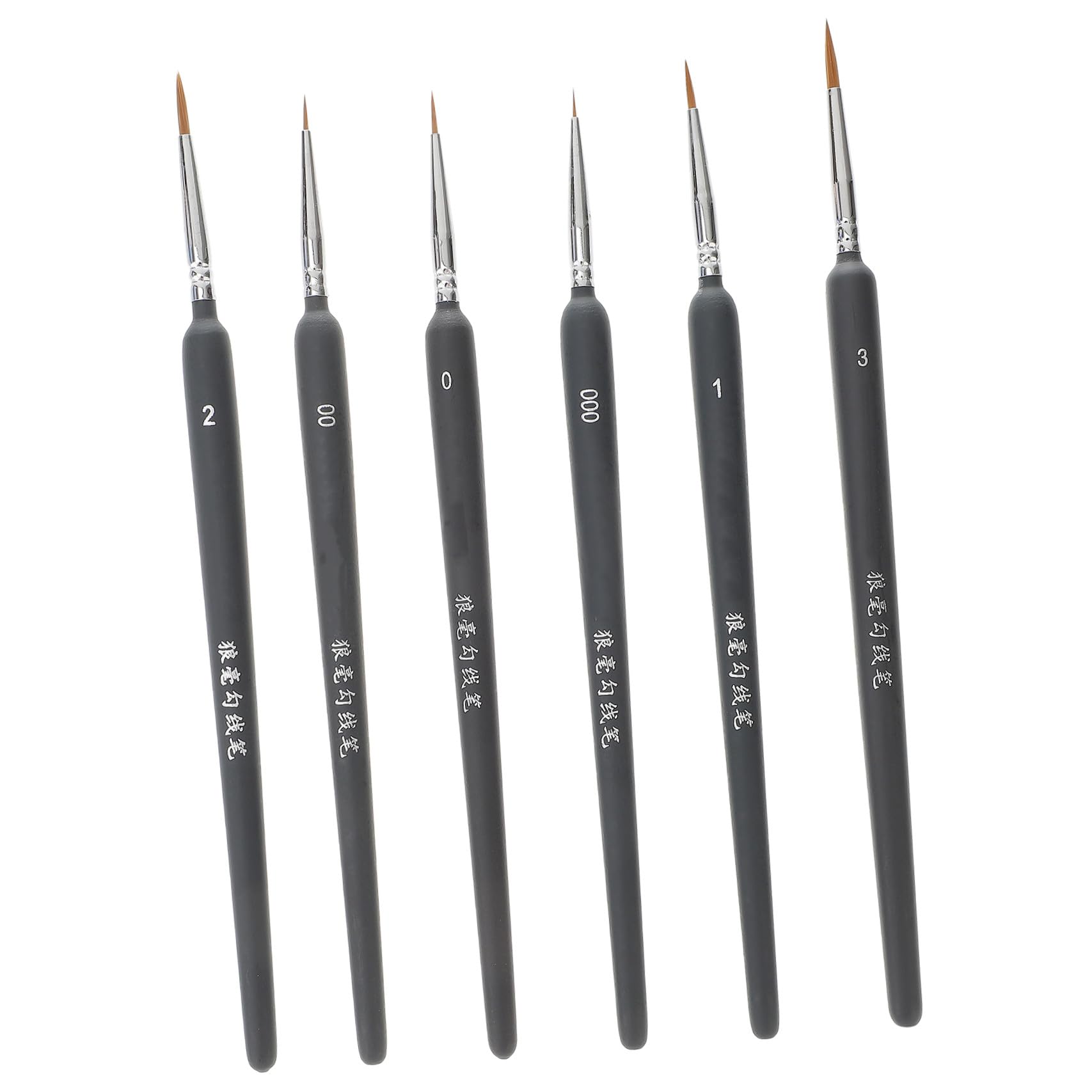 LIFKOME Juego de 6 Pinceles de Acuarela de Pelo de Comadreja para Detalles Finos, Portátiles y Ligeros, Ideales para Pintura Artística y Dibujo Preciso