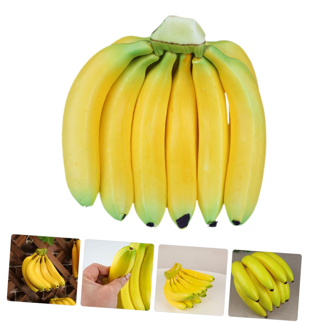 1 Bund Künstliches Bananenbündel Lebensechte Simulation Frucht für Dekoration Küche Party Hochzeit Teiliges mit Realistischem Aussehen und Langlebigem Material