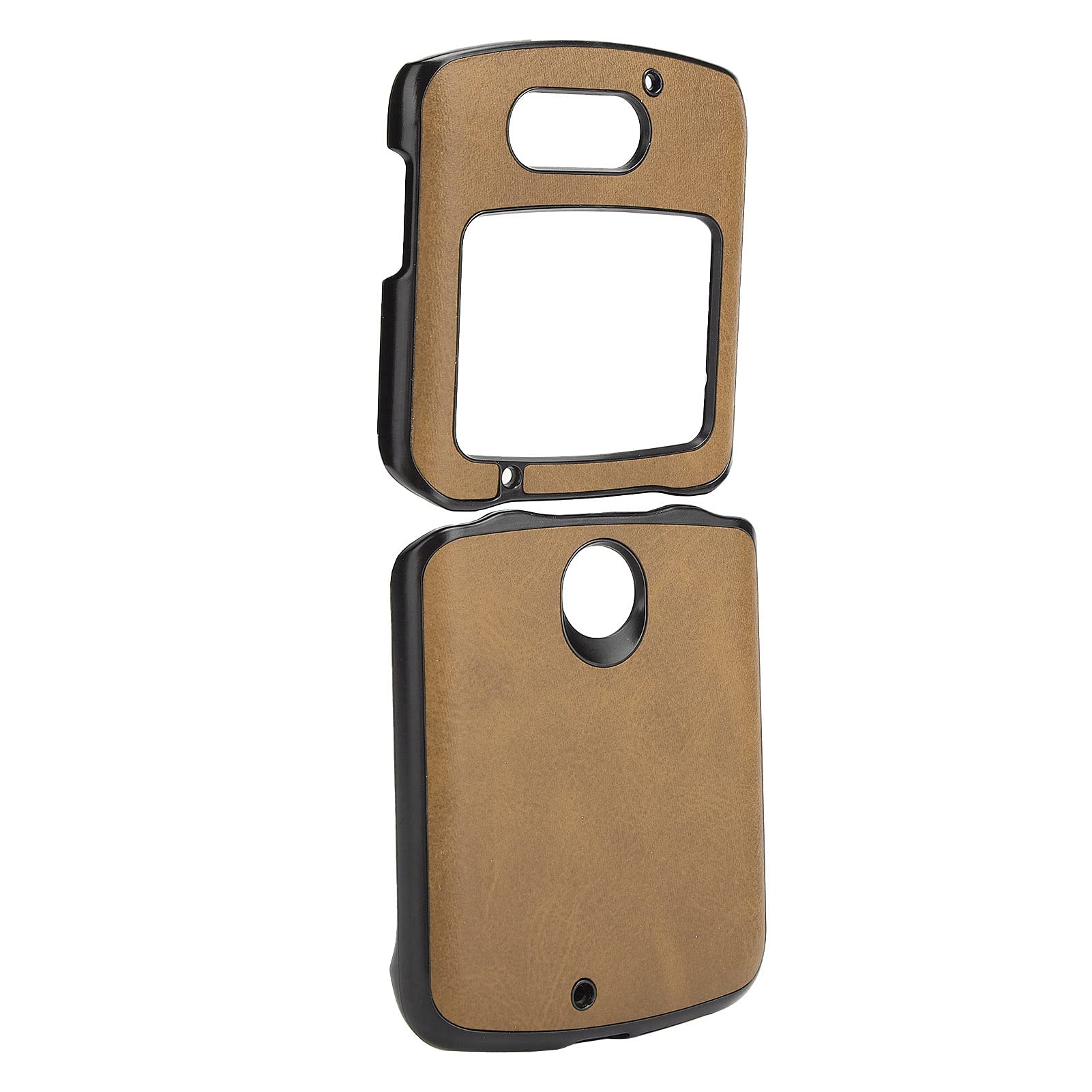 Wakects Fodero in Pelle per Razr 5G 2020, Marrone (BROWN)