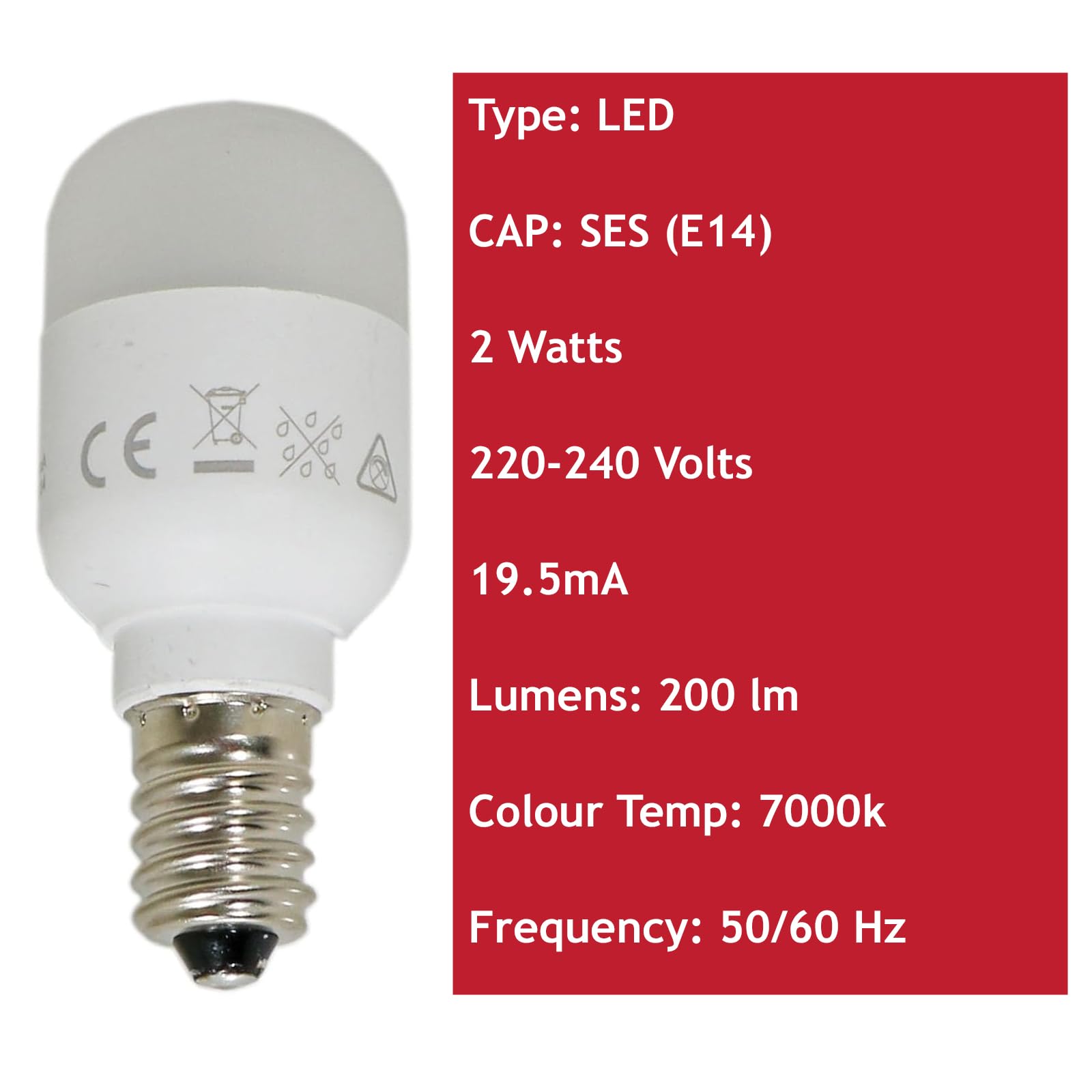 Sparefixd For Whirlpool Fridge Freezer LED Light Lamp Bulb Long Life E14 - View #11