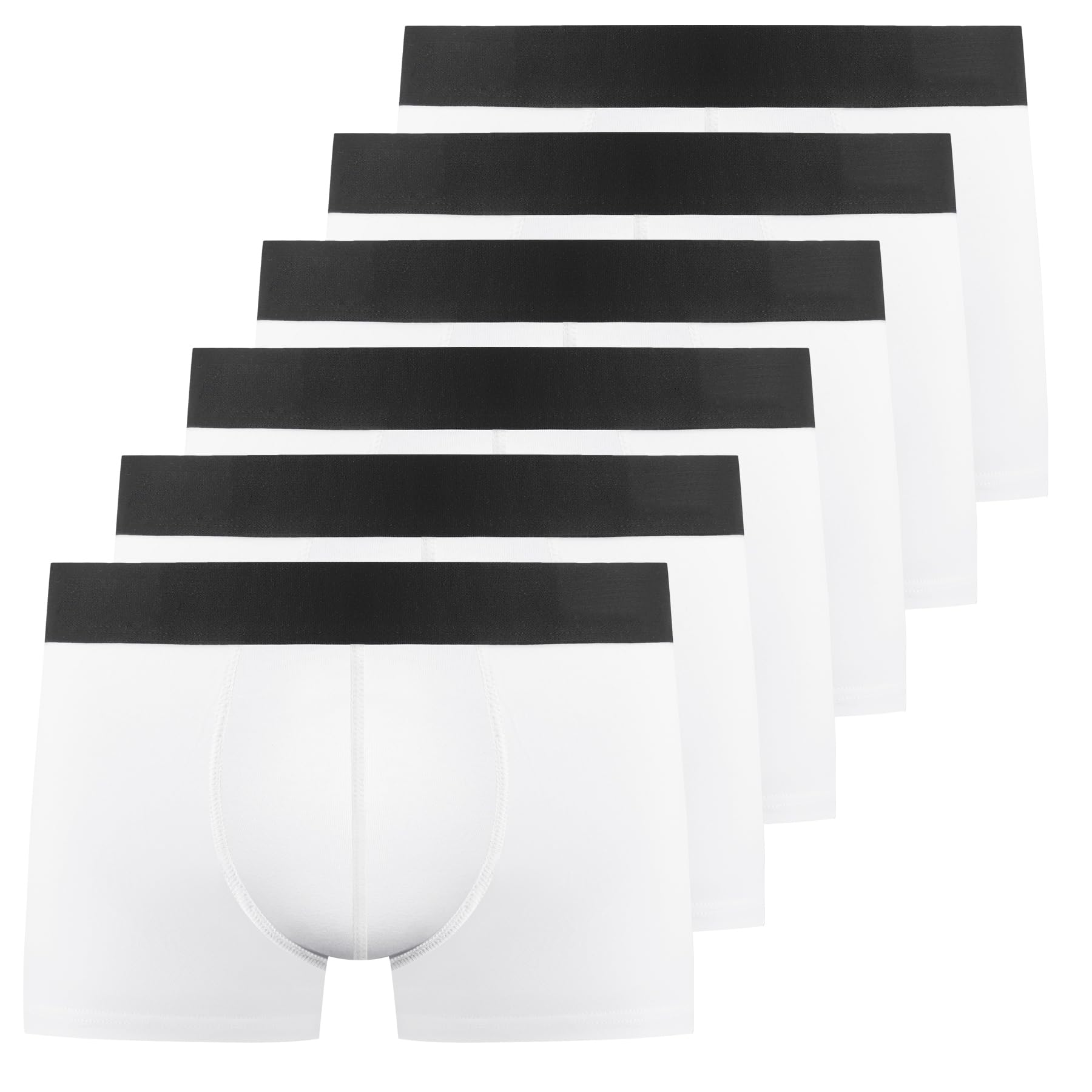 YouShow Boxershorts Herren 6/12er Pack Baumwolle Unterhosen Männer Stretch | 95% Baumwolle, weich und hautfreundlich, elastischer Bund, kein Hochrollen am Bein, etikettloses Design