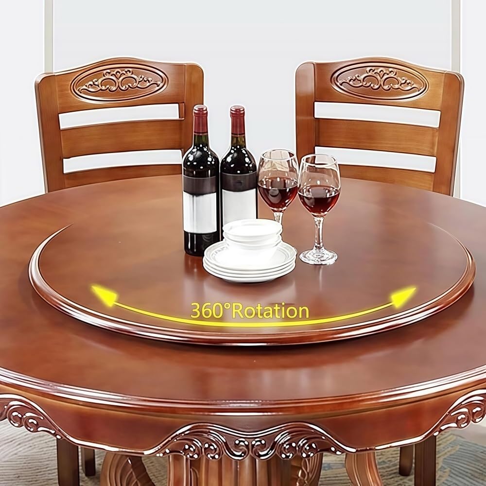 Holz Runden Esstisch Drehteller Hochtemperaturbeständig, Anti Rutsch Pad an der Unterseite,stabil, Starke Tragfähigkeit geeignet für Restaurants Hochzeitsbankette Bauernhäuser(B,70cm)