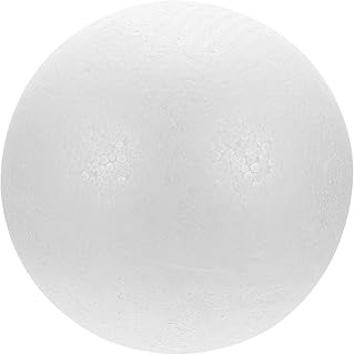 Hemoton 8 Inch Craft Styrofoam Balls White Foam Circles Round Cake Dummies Smooth Polystyrene Foam Balls for Christmas Hol...
